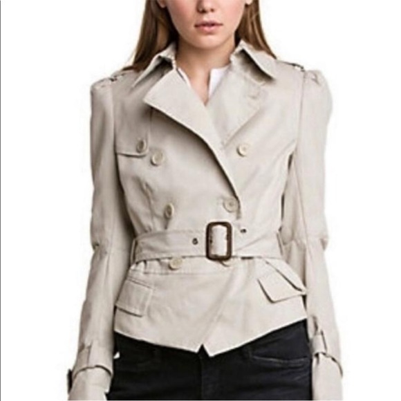 BCBG MAXAZRIA Vapor Short Trench Coat - Picture 6 of 10